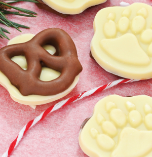 Peppermint Polar Paw Pretzels Bag