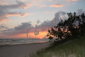 "Sunset ~ Sandbanks "  - Peggy deWitt