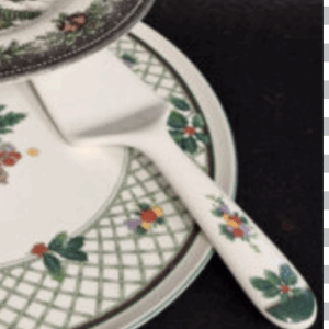 Alternative view of Piatti Matti - 3 Tiered Christmas Platter with server