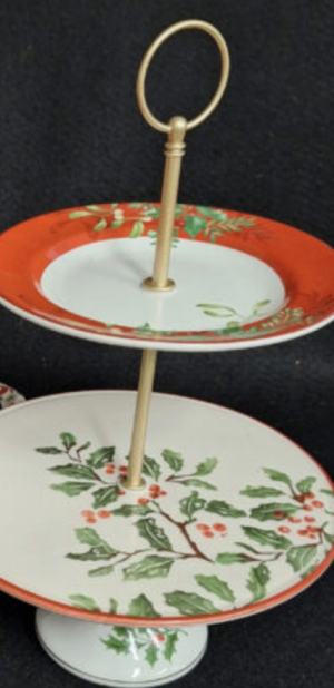 Alternative view of Piatti Matti - Christmas Themed Red Floral Platters