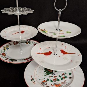 Piatti Matti - Cardinal 3 Tiered Christmas Themed Platters