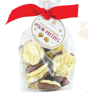 Alternative view of Peppermint Polar Paw Pretzels Bag