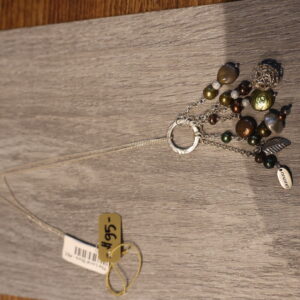 Alternative view of Pearl Drops on Silver Ring with Chain Necklace ~ Lost Apostle Jewelery