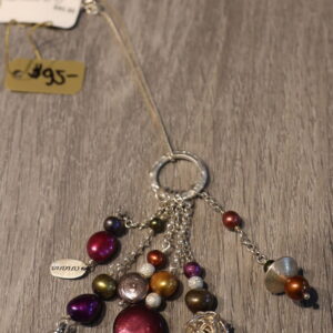 Pearl Drops on Silver Ring with Chain Necklace ~ Lost Apostle Jewelery