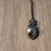 White Bronze Anatomical Heart Pendant with chain ~ Lost Apostle Jewelry - Image 5