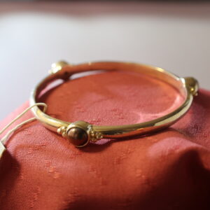 Pearl Silver Plate Pearl Bangle ~ Lost Apostle