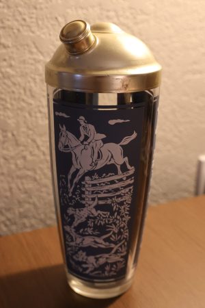 Alternative view of Hazel Atlas Fox Hunt Scene Horse Equestrian Cocktail Shaker