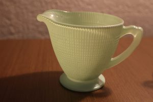Green Dominion Glass Jug - Saguenay Pattern