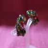 Vintage Green & Red Glass Bead Clip Earrings - Image 5