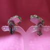 Vintage Green & Red Glass Bead Clip Earrings - Image 4