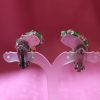 Vintage Green & Red Glass Bead Clip Earrings - Image 4