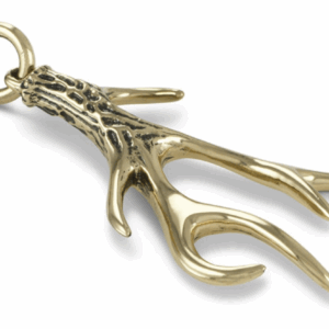 Bronze Antler Pendant with chain ~ Lost Apostle Jewelry