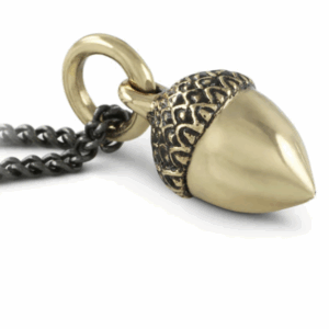 Bronze Acorn Pendant with chain ~ Lost Apostle Jewelry
