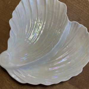 Iridescent White Lustreware Shell Dish ~ Royal Winton