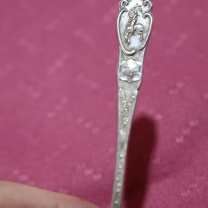 Alternative view of Sterling Spoon ~ Calgary Stampede, Alberta Coat of Arms Souvenir