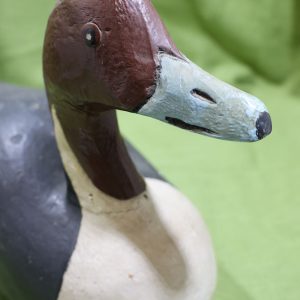 Alternative view of Signed Red Headed Duck Decoy #13- Prince Edward County