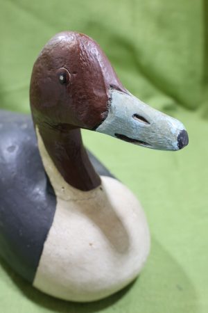 Alternative view of Signed Red Headed Duck Decoy #13- Prince Edward County