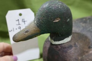 Alternative view of Green Head White Collar Duck Decoy #14- Prince Edward County