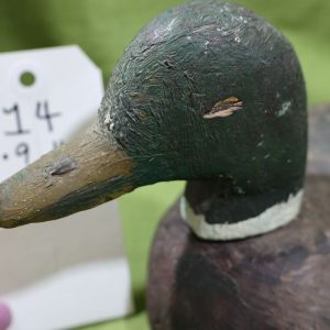Alternative view of Green Head White Collar Duck Decoy #14- Prince Edward County