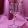 Vintage Pink Wine Goblet with etched ribbon - Image 6