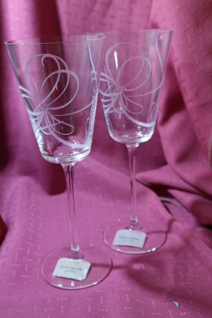 Crystal Water Goblets Kate Spade Belle Boulevard - Pair made by Lenox