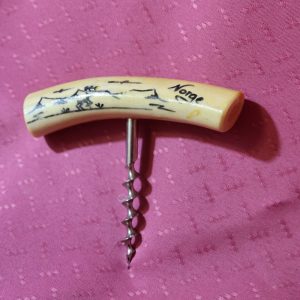 "Norge" Faux Bone Handled Corkscrew