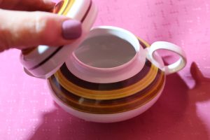 Alternative view of "Mexicana" by Ridgway Ironstone, England - 2 Handled Lidded Pot MCM