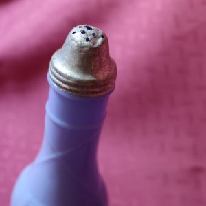 Alternative view of Jeanette Glass Delphite Blue Basket Weave Bottle Shaker