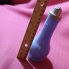 Jeanette Glass Delphite Blue Basket Weave Bottle Shaker - Image 4