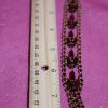 Mid Century Red Rhinestone triple strand on gold bracelet - Image 5