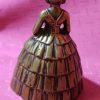 Solid Brass Maid Calling Bell, Mistress with Umbrella and Leg Clangors ~ rare - Image 6