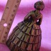 Solid Brass Maid Calling Bell, Mistress with Umbrella and Leg Clangors ~ rare - Image 5