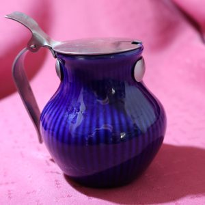 Rorstrand Cobalt Blue Koka Bla Lidded Mustard ~ Sweden