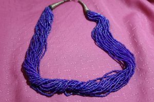 Torsade Royal Blue Glass Beaded Hand Crafted Necklace