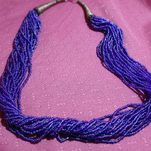 Torsade Royal Blue Glass Beaded Hand Crafted Necklace