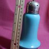 Turquoise Glass Black Sailboat Design  & 3 Footed Sugar Shaker - Image 5