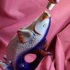 Cobalt Blue "Fish Family"  Decanter Carafe  Drinking Set ~ Soviet Russia ~ Ukraine - Image 5