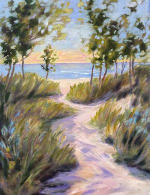 "Walk With Me ~ Sandbanks" ~ Judy Plomer print